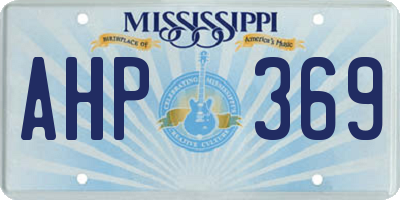 MS license plate AHP369