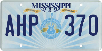 MS license plate AHP370