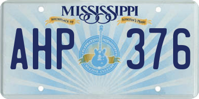 MS license plate AHP376