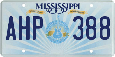MS license plate AHP388