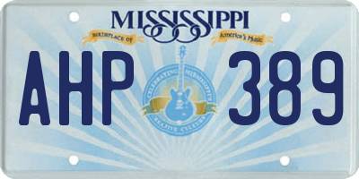MS license plate AHP389