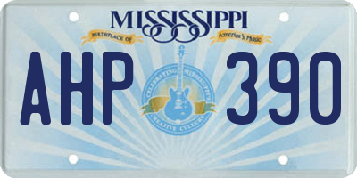 MS license plate AHP390