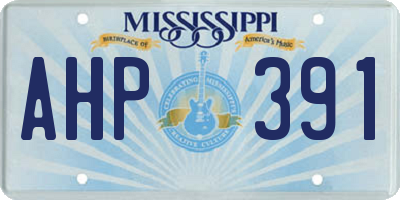 MS license plate AHP391