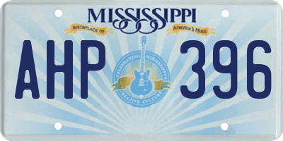 MS license plate AHP396