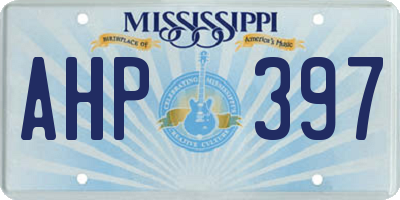 MS license plate AHP397