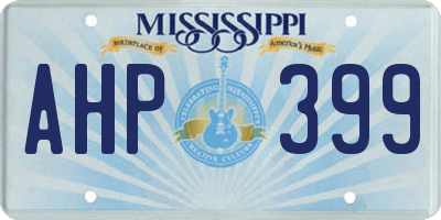 MS license plate AHP399