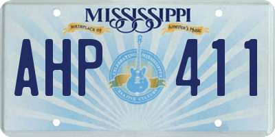 MS license plate AHP411