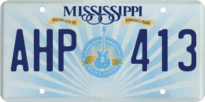 MS license plate AHP413