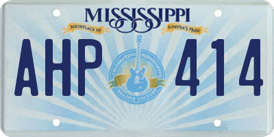 MS license plate AHP414