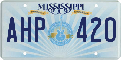 MS license plate AHP420