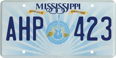 MS license plate AHP423