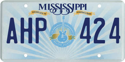 MS license plate AHP424