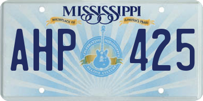 MS license plate AHP425