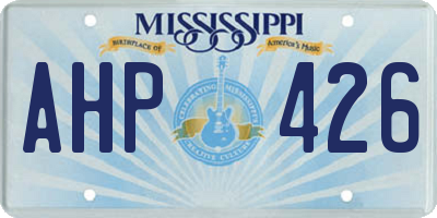 MS license plate AHP426