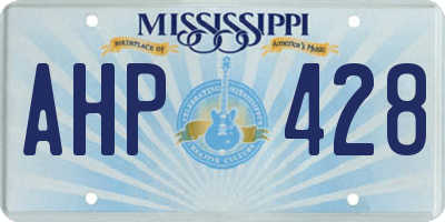 MS license plate AHP428