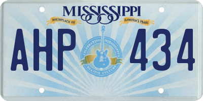 MS license plate AHP434