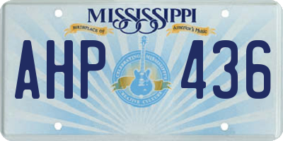 MS license plate AHP436