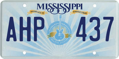 MS license plate AHP437