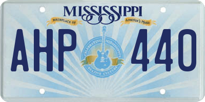 MS license plate AHP440