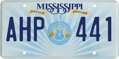 MS license plate AHP441