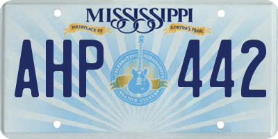 MS license plate AHP442