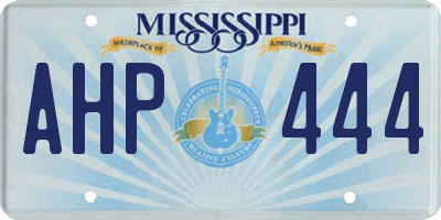 MS license plate AHP444