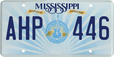 MS license plate AHP446