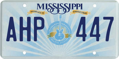MS license plate AHP447