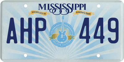 MS license plate AHP449