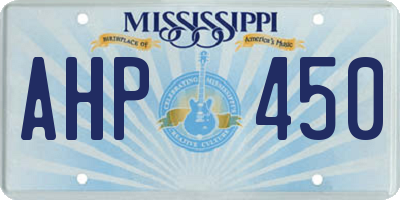 MS license plate AHP450