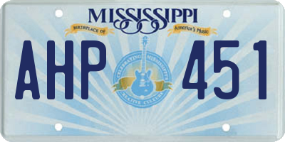 MS license plate AHP451