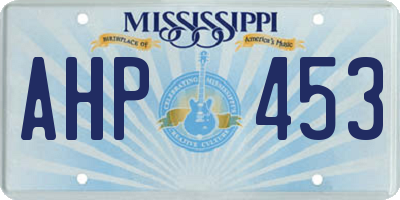MS license plate AHP453