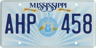 MS license plate AHP458
