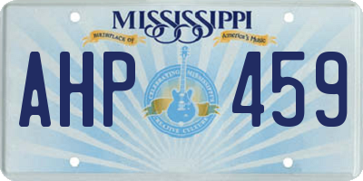 MS license plate AHP459