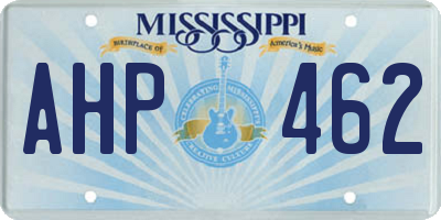 MS license plate AHP462