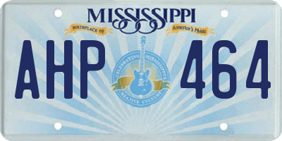 MS license plate AHP464