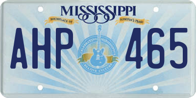 MS license plate AHP465