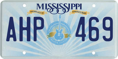 MS license plate AHP469