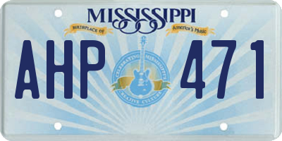 MS license plate AHP471