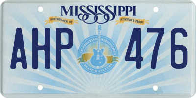 MS license plate AHP476