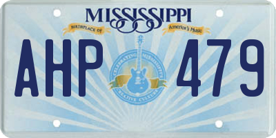 MS license plate AHP479