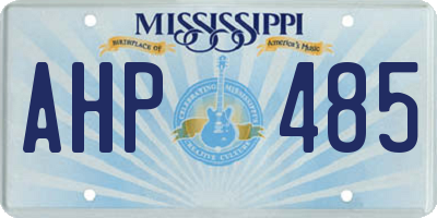 MS license plate AHP485