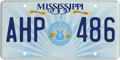 MS license plate AHP486