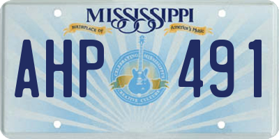 MS license plate AHP491