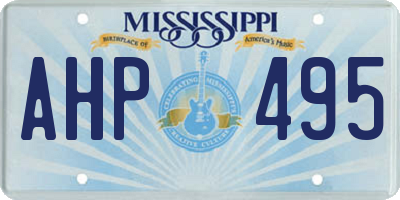 MS license plate AHP495