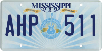 MS license plate AHP511