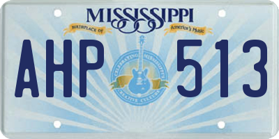 MS license plate AHP513