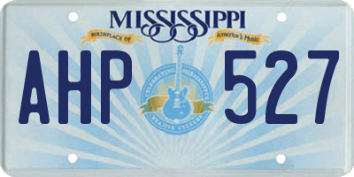 MS license plate AHP527