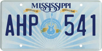 MS license plate AHP541