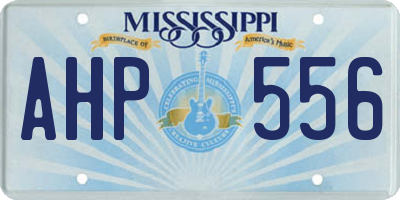 MS license plate AHP556